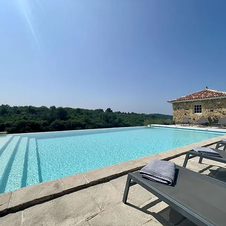 Maison De Charme En Pierre Au Coeur De Moleres Avec Piscine Chauffee - Fr-1-824-16 فيلة